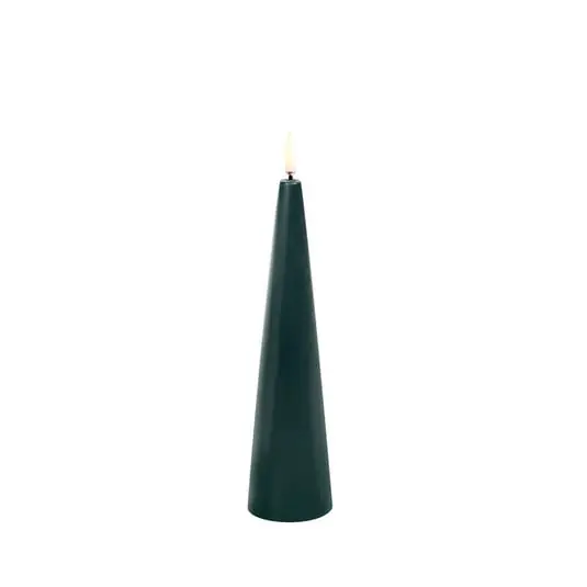 Promoción Vela cónica LED 5,8 x 21,5 cm verde/lisa - Uyuni Lighting