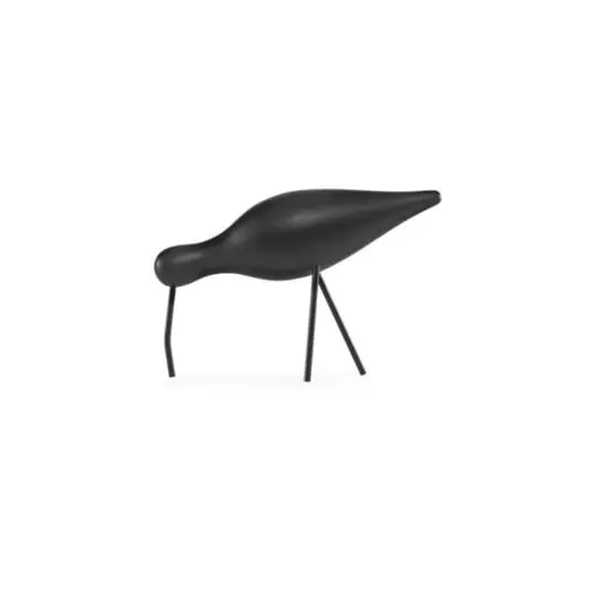 Garantía De Devolución De Dinero Shorebird Escultura Large Black - Normann Copenhagen