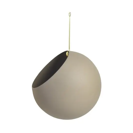 Globe Maceta Ø21xH32 Taupe/Gold - AYTM Certificado
