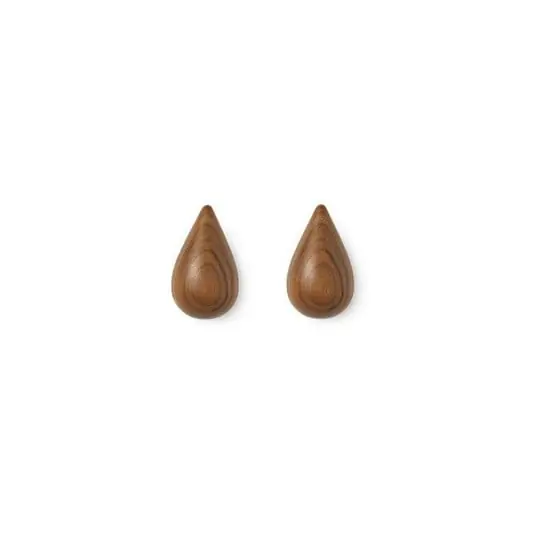 Más Vendido Dropit Colgador de Pared 2 pcs. Small Walnut - Normann Copenhagen
