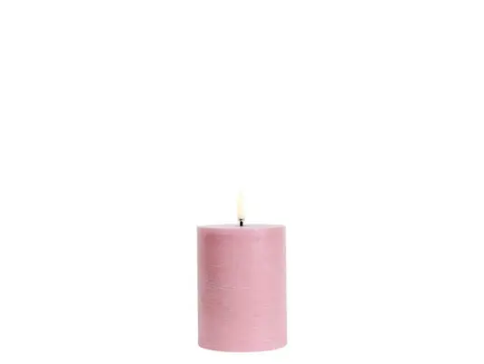 Vela cilíndrica LED 7,8 x 10,1 cm rosa rústico - Uyuni Lighting Última Oportunidad