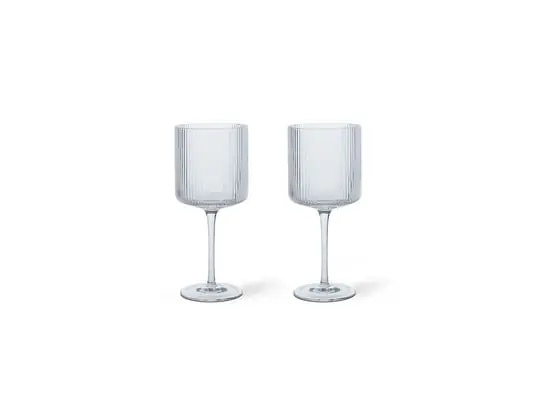 Ripple Rojo Wine Glasses Set of 2 Clear - Ferm Living Oferta Especial