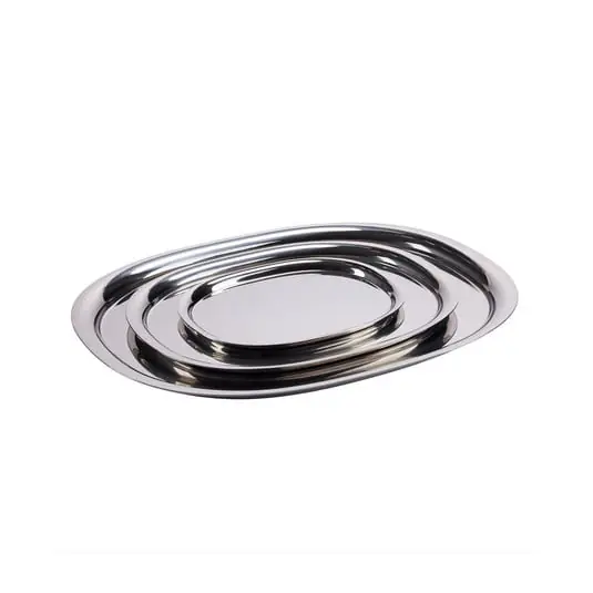 Bandeja Superellipse, juego de 3, acero inoxidable - Piet Hein Devolución Gratuita