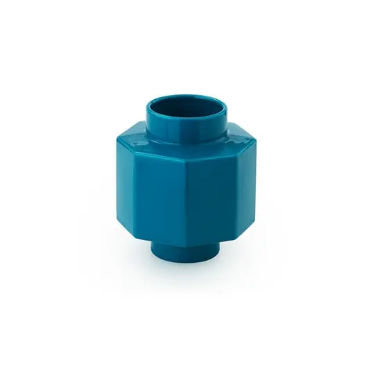 Jarrón decorativo H5 Hexagon, azul petróleo, altura 19 cm, cerámica - Normann Oferta Flash