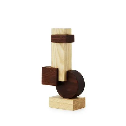 Escultura Join mediana, natural/marrón, altura 33 cm - Normann Copenhagen Precio Bajo