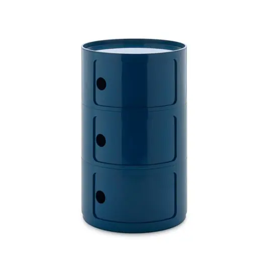 Oferta Contenedor grande Componibili, azul, 3 elementos, altura 69,5 cm - Kartell
