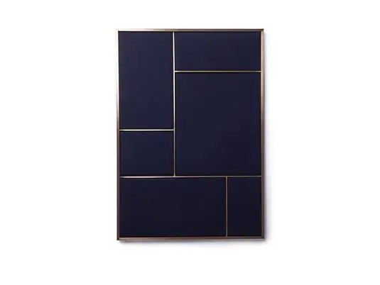 Garantía De Devolución De Dinero Nouveau Pin Large Brass/Navy Blue - Please Wait to be Seated