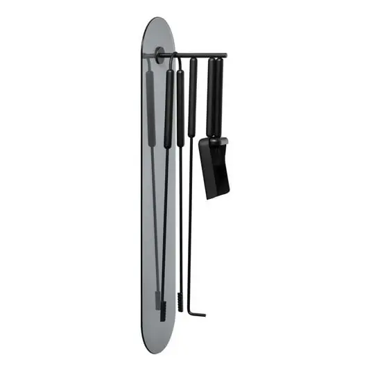 Ashi Juego de herramientas para chimeneas Pared Mounted 5 pcs. Black - Blomus Oferta Limitada