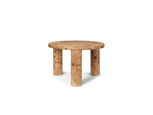 Mayoreo Post Mesa de sofá Small Poplar Burl Veneer - Ferm Living