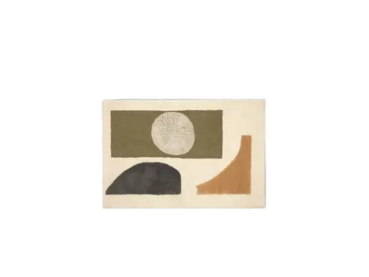 Precio De Fábrica Bloco Tufted Alfombra Small Verde/Off-White - Ferm Living