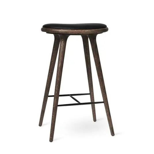 Alta Calidad High Taburete de bar H74 Oscuro Stained Oak - Mater