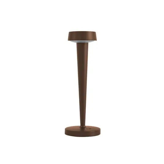 Liquidación Lea Portavelas LED recargable, jarrón, marrón oscuro 28 cm - Lucande