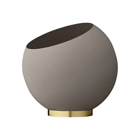Económico Globe Maceta Ø37xH32,3 Taupe/Gold - AYTM