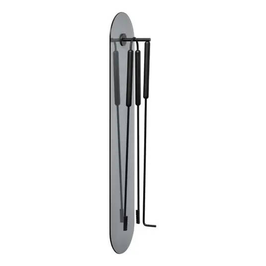 Compra Hoy Ashi Juego de herramientas para chimeneas Pared Mounted 3 pcs. Black - Blomus
