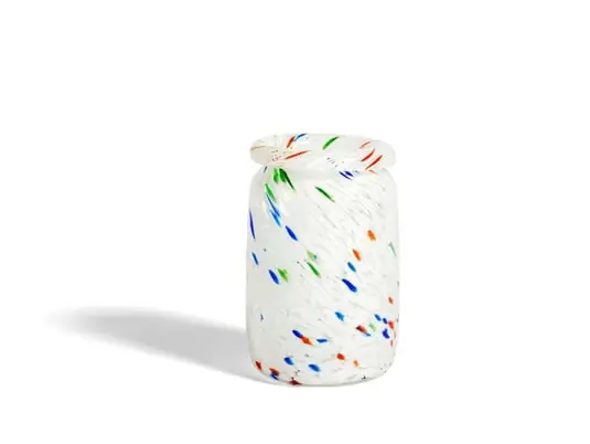 Splash Vase Roll Neck Medium White Dot - Hay Envío Inmediato