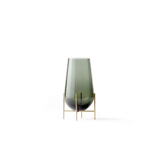 Echasse Jarrón Medium Smoke/Brushed Brass - Audo Copenhagen Compra Hoy