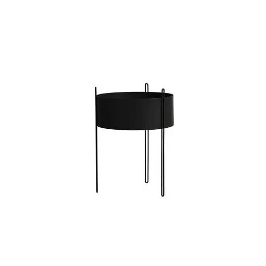 Pidestall Planter Large Black - Woud Original