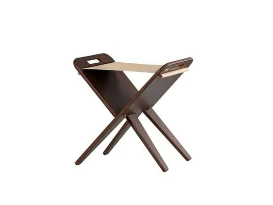 Klaburet Stool Walnut/Nature - Piet Hein Mejor Calidad