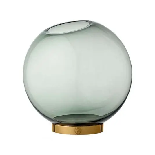 Nuevo Modelo Globe Jarrón w/Stand Ø21xH21 Forest/Gold - AYTM