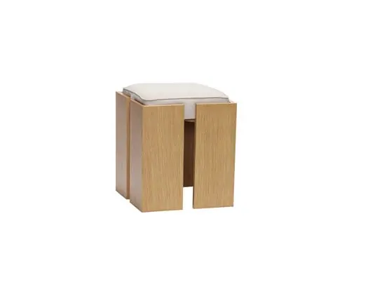 Forma Taburete color Arena/Natur - Hübsch Exclusivo
