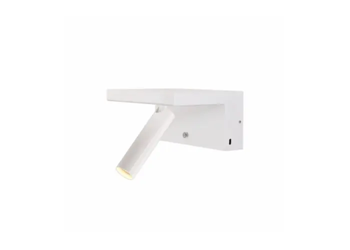 Aplique BEAM 5W CRI 90 3 niveles de intensidad 40° 2700K 2 USB-C 5V/2A blanco - Ref 5157 Oferta De Temporada