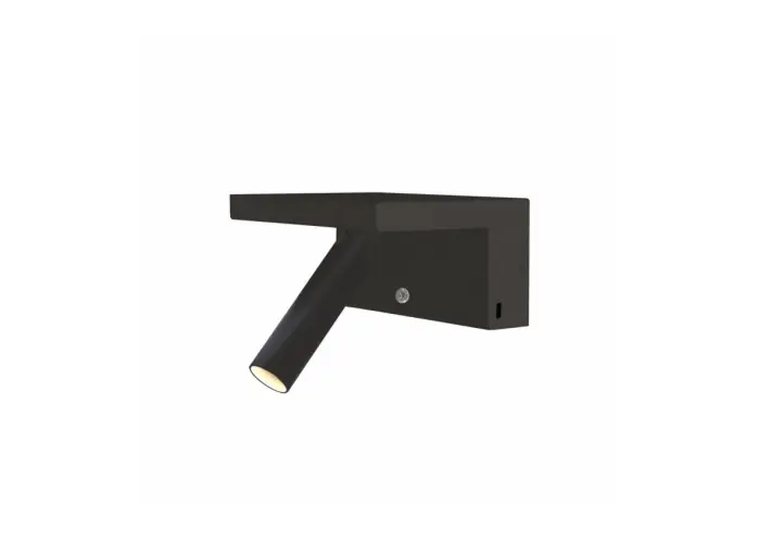 Súper Precio Aplique BEAM 5W CRI 90 3 niveles de intensidad 40° 2700K 2 USB-C 5V/2A negro - Ref 5158