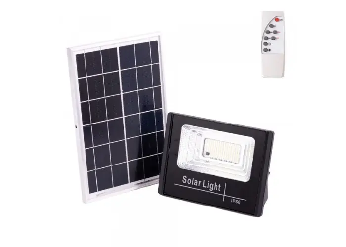 Proyector LED Solar 30W 6500K con Control Remoto HO-SOLARFL-30W-01 Entrega Rápida