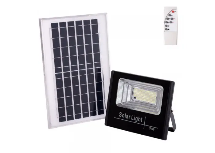 Proyector LED Solar 65W 6500K con Control Remoto HO-SOLARFL-65W-01 Solo Hoy