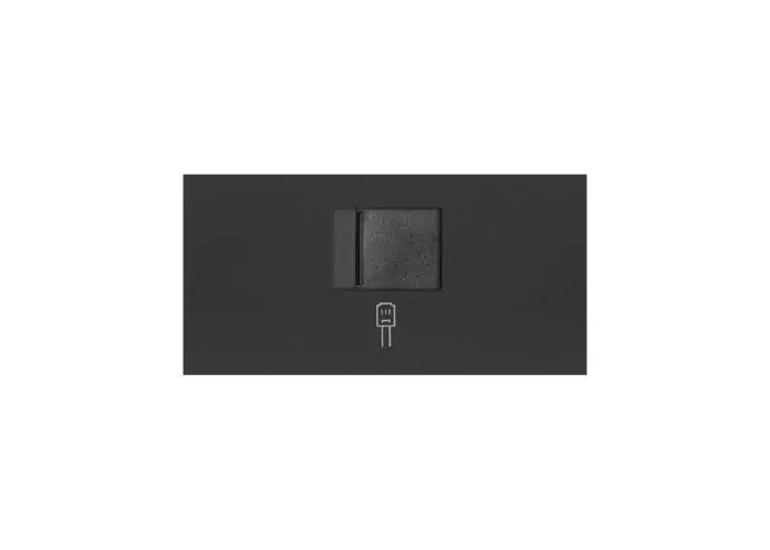 TAPA V&D PLANA CG SIMON 100 PARA 1 VENTANA RJ45 NEGRO MATE Nueva Colección