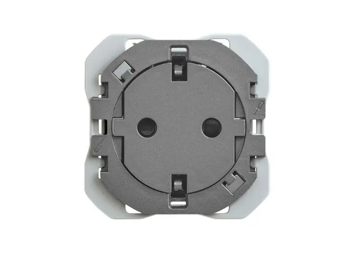 BASE DE ENCHUFE SIMON 270 CLEAN SCHUKO TITANIO Alta Calidad