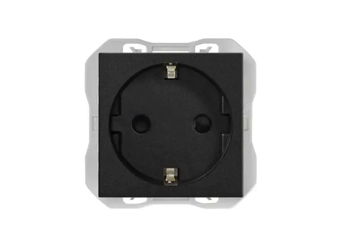 BASE DE ENCHUFE SIMON 270 SCHUKO CON EMBORNAMIENTO POR TORNILLO NEGRO MATE Disponible Ahora