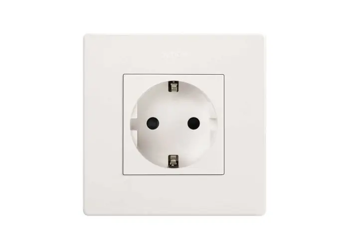 Alta Calidad BASE DE ENCHUFE SIMON 270 SCHUKO CON EMBORNAMIENTO POR TORNILLO BLANCO